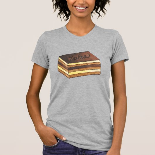 Opéra Cake French Patisserie Dessert T-Shirt (Vorderseite)