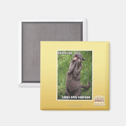 Opera Cat Magnet (Vorderseite/Rückseite)