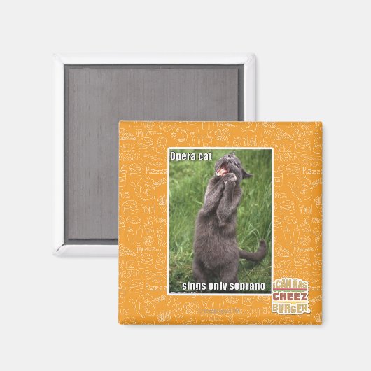 Opera Cat Magnet (Vorderseite/Rückseite)