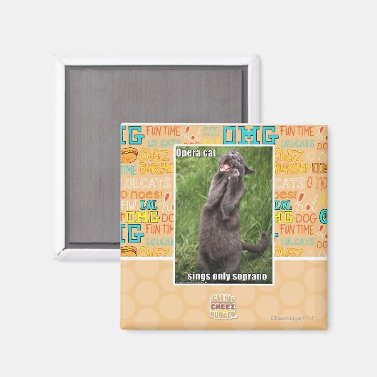 Opera Cat Magnet (Vorderseite/Rückseite)