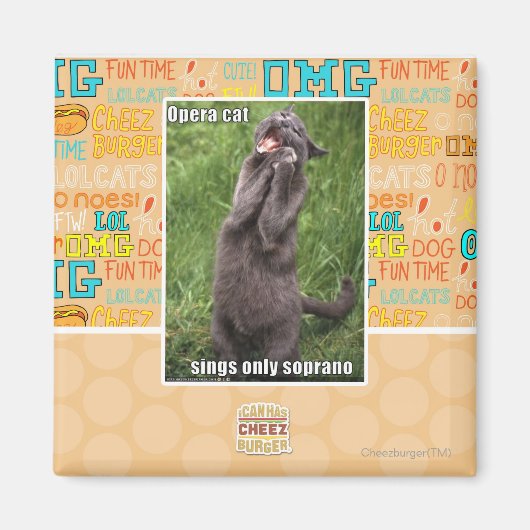 Opera Cat Magnet (Vorne)