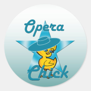 Opera Chick #7 Runder Aufkleber