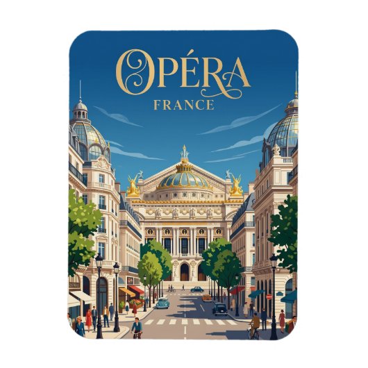 Opéra Frankreich Magnet (Vertikal)
