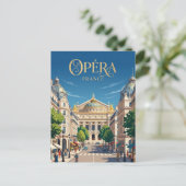 Opéra Frankreich Postkarte (Stehend Vorderseite)