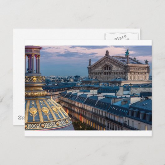 Opéra garnier, Paris Postkarte (Vorne/Hinten)