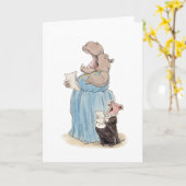 Opera Hippo und Schweinekarte Karte (Gelbe Blume)