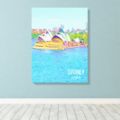 Opera House Sydney Hafen Wasseransicht Canvas Prin Leinwanddruck (Insitu (Holzboden))