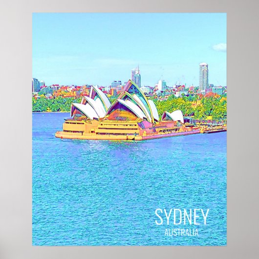 Opera House Sydney Hafen Wasseransicht Poster (Vorne)