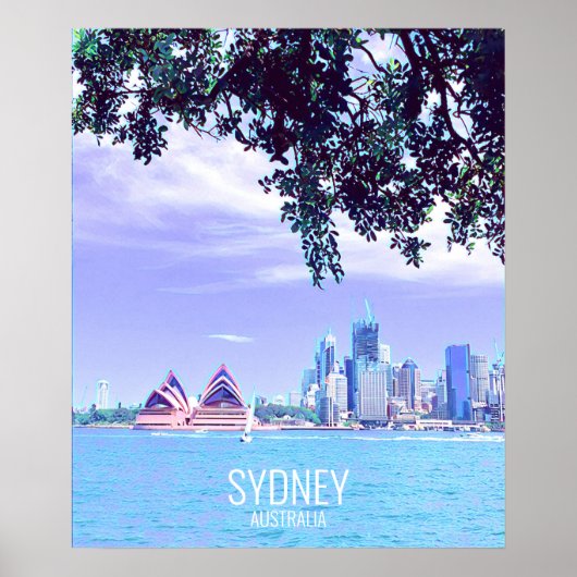 Opera House Sydney Harbour Blick aufs Wasser Poster (Vorne)
