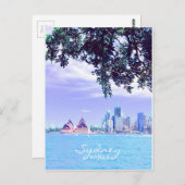 Opera House Sydney Harbour Blick aufs Wasser Postkarte (Vorne/Hinten)