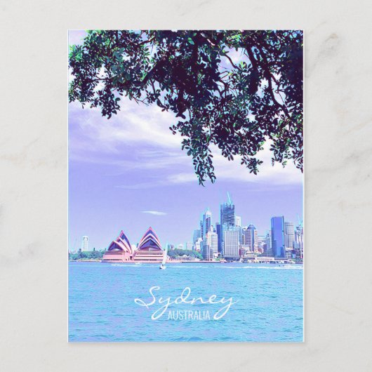 Opera House Sydney Harbour Blick aufs Wasser Postkarte (Vorderseite)