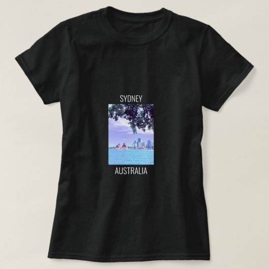 Opera House Sydney Harbour Blick aufs Wasser T-Shirt (Design vorne)