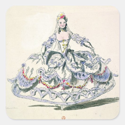 Opera Kostüm, from the Menus Plaisirs Collection, Quadratischer Aufkleber (Vorderseite)