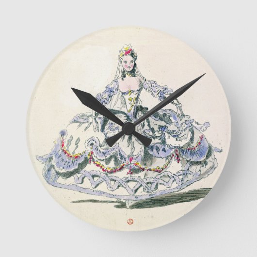 Opera Kostüm, from the Menus Plaisirs Collection, Runde Wanduhr (Vorderseite)