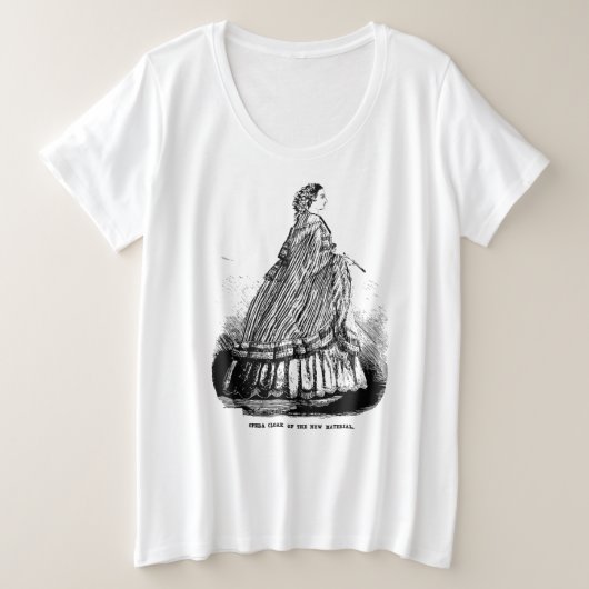 Opera-Mantel des neuen Materials Große Größe T-Shirt (Design vorne)