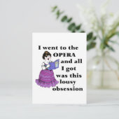 Opera Obsession Postkarte (Stehend Vorderseite)