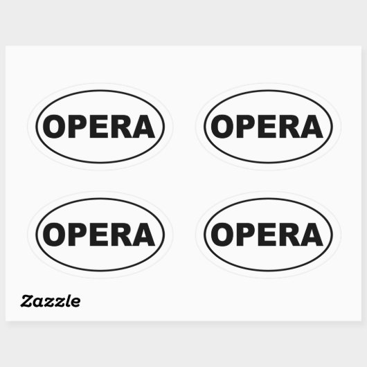 Opera Oval Sticker (Blatt)