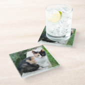 Opera Phantom Cat Glasuntersetzer (Schrägansicht)