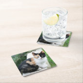 Opera Phantom Cat Rechteckiger Pappuntersetzer (Vor Ort)