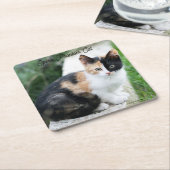 Opera Phantom Cat Rechteckiger Pappuntersetzer (angewinkelt)