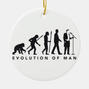 Opera singer evolution of man keramik ornament
