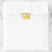 Opera Star Runder Aufkleber (Tasche)