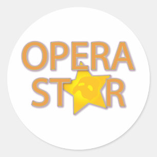 Opera Star Runder Aufkleber