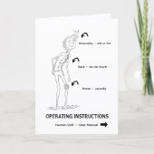 Operating Instructions Funny Birthday Card Feiertagskarte (Vorderseite)