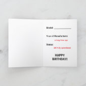Operating Instructions Funny Birthday Card Feiertagskarte (Innenseite)