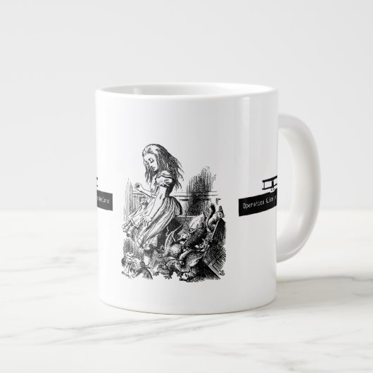 Operation Alice in Wonderland Alice im Wunderland Jumbo-Tasse (Vorderseite Rechts)