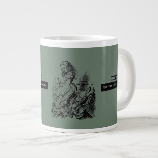 Operation Alice in Wonderland Alice im Wunderland Jumbo-Tasse (Vorderseite Rechts)