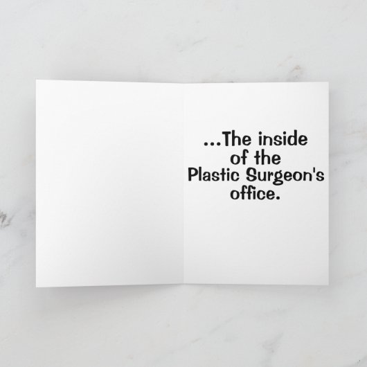 Operation aus Plastik wird ein schönes Comic Karte (Innenseite)