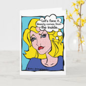 Operation aus Plastik wird ein schönes Comic Karte (Gelbe Blume)