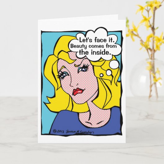 Operation aus Plastik wird ein schönes Comic Karte (Gelbe Blume)