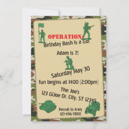 Operation Birthday Bash Toy Soldier Geburtstag Einladung