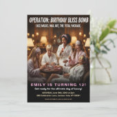 Operation Birthday Bliss Spa Party Einladung (Stehend Vorderseite)