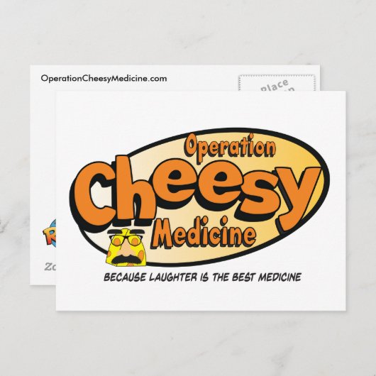 Operation Cheesy Medicine Offiziell Postcard Postkarte (Vorne/Hinten)
