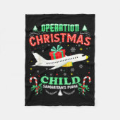 Operation Christmas Child Funny Family Matching Xm Fleecedecke (Vorderseite)