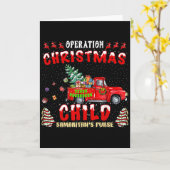 Operation Christmas Child Funny Family Matching Xm Karte (Gelbe Blume)