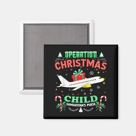 Operation Christmas Child Funny Family Matching Xm Magnet (Vorderseite/Rückseite)