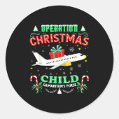 Operation Christmas Child Funny Family Matching Xm Runder Aufkleber (Vorderseite)