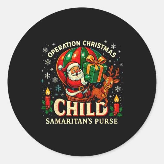 Operation Christmas Child Samaritan’s Purse Balloo Runder Aufkleber (Vorderseite)