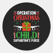 Operation Christmas Child Samaritan's Purse Chirst Runder Aufkleber (Vorderseite)