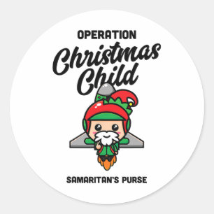 Operation Christmas Child Samaritan's Purse Weihna Runder Aufkleber