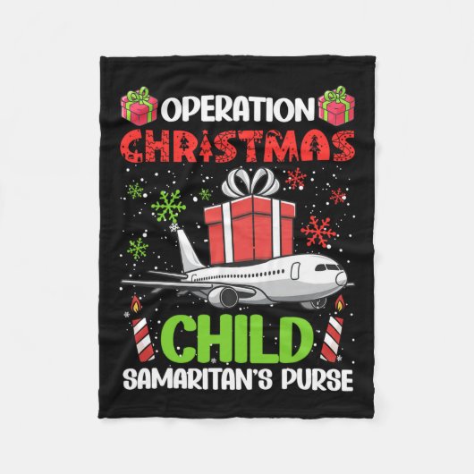 Operation Christmas Child Smaritan's Purse Funny F Fleecedecke (Vorderseite)