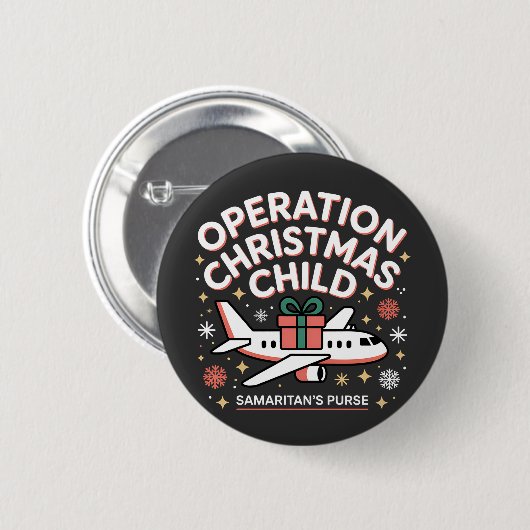 Operation Christmas Kind Samaritan Purse Button (Vorne & Hinten)