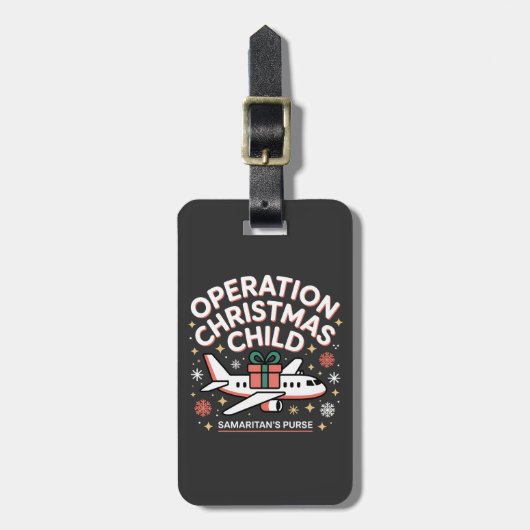 Operation Christmas Kind Samaritan Purse Gepäckanhänger (Vorderseite vertikal)