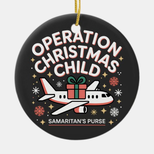 Operation Christmas Kind Samaritan Purse Keramik Ornament (Vorne)