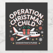 Operation Christmas Kind Samaritan Purse Weinetikett (Einzelnes Label)