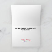 Operation Christmas SWAT Team Christmas Card Karte (Innenseite)